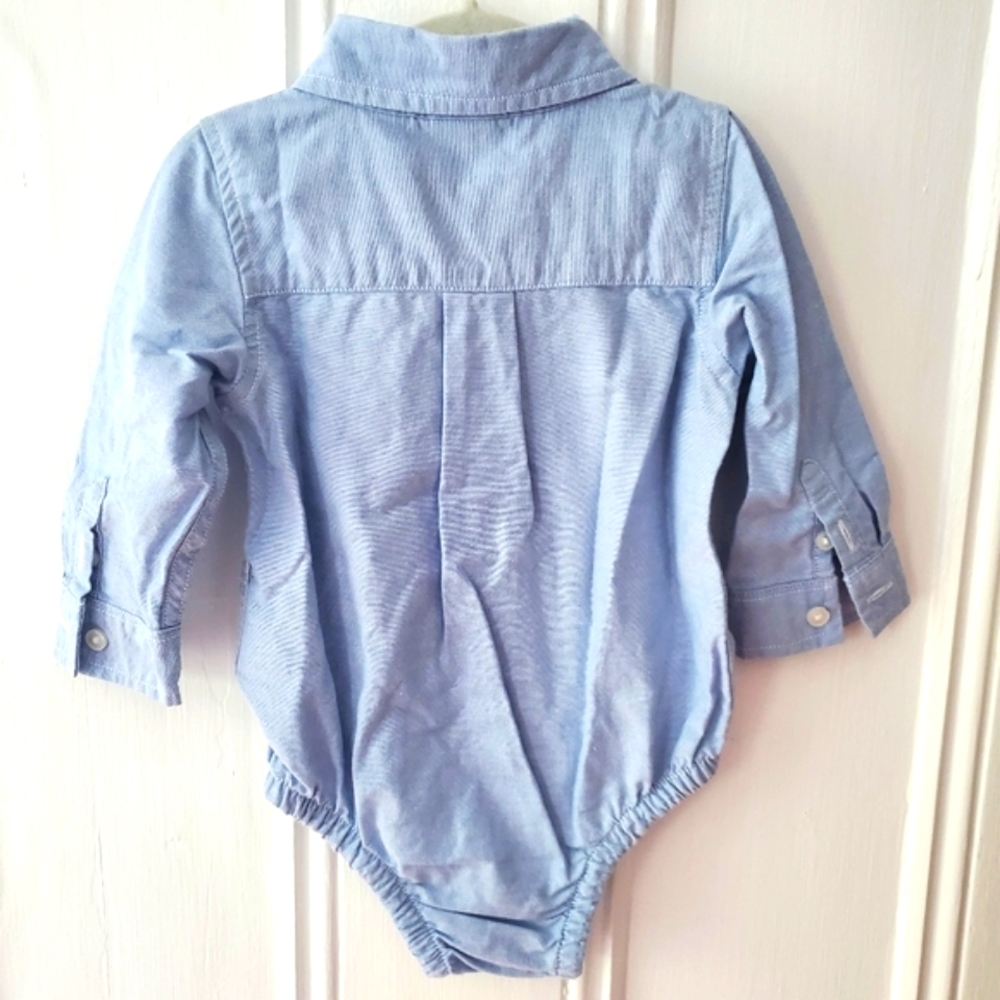 Baby Gap Collared Blue Button Down Shirt - Picture 3 of 4